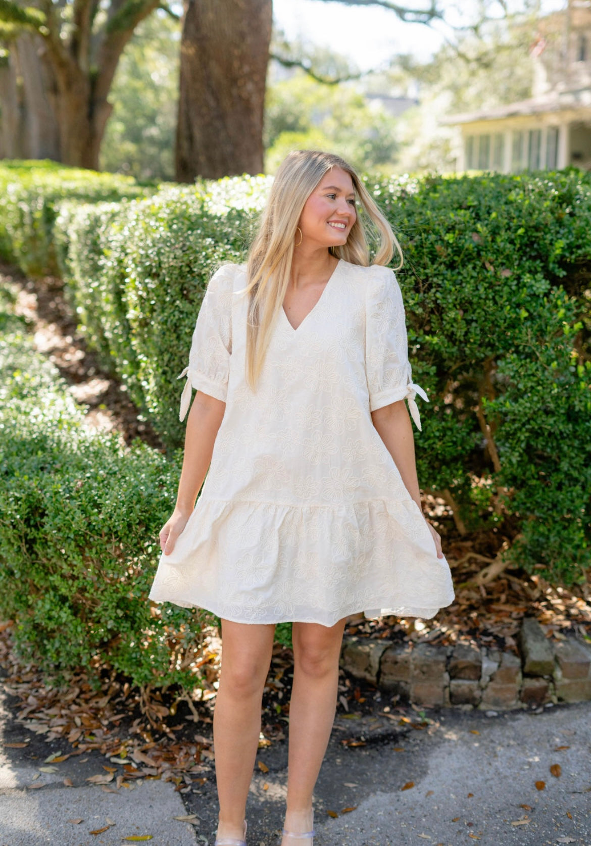 Natural Floral Dress