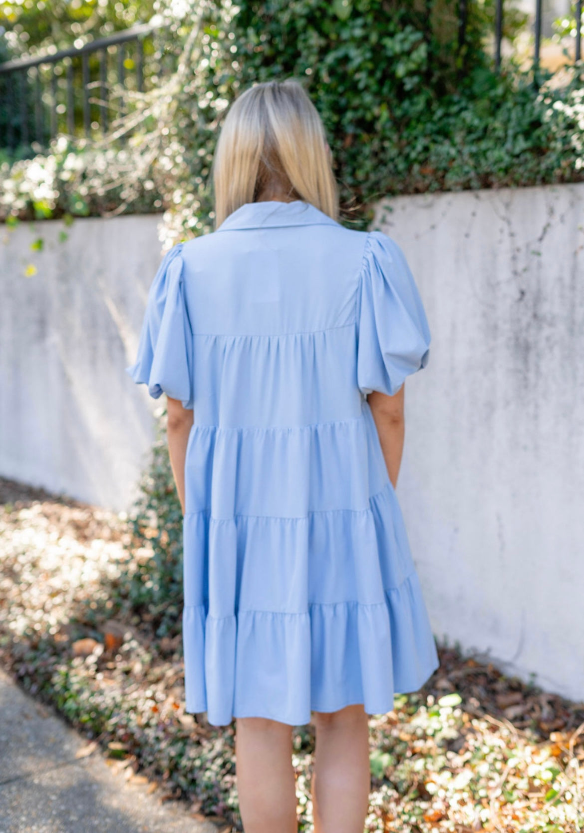 Blue Button Dress