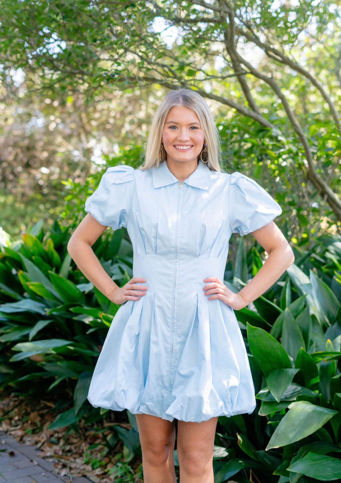 Sky Zip Bubble Dress