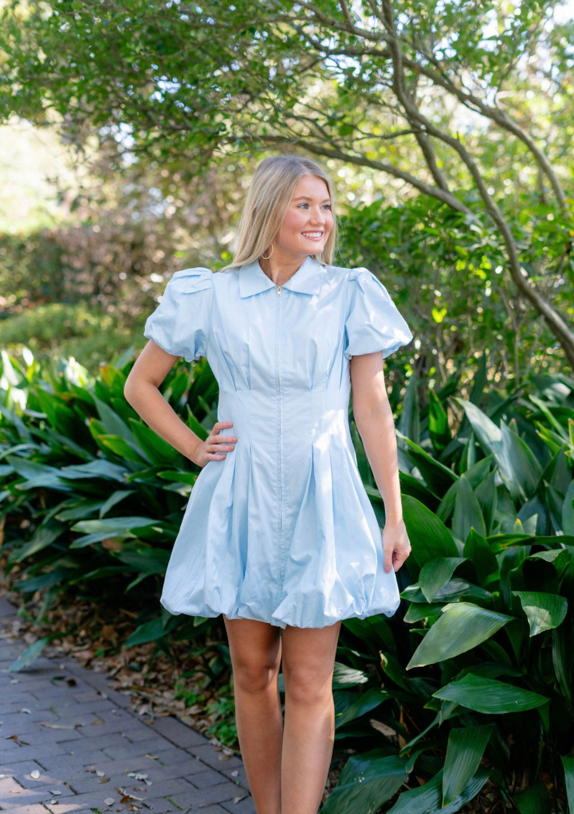 Sky Zip Bubble Dress