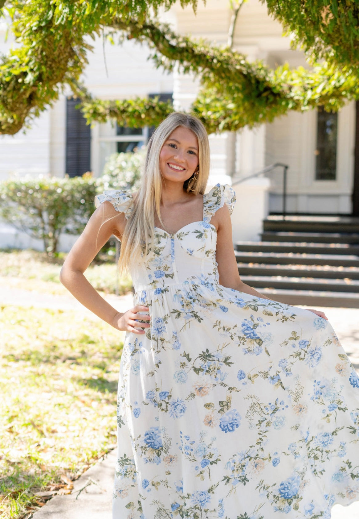 Ivory Floral Maxi