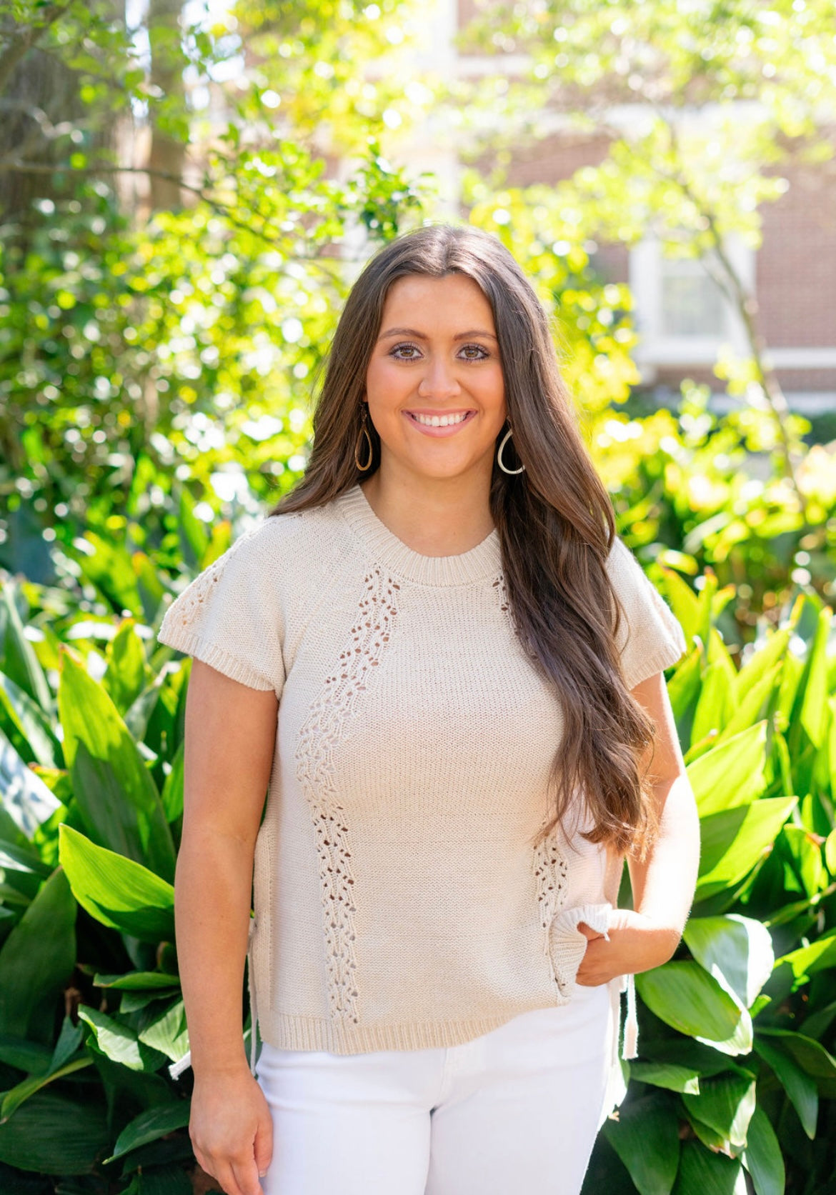 Tie Cream Top
