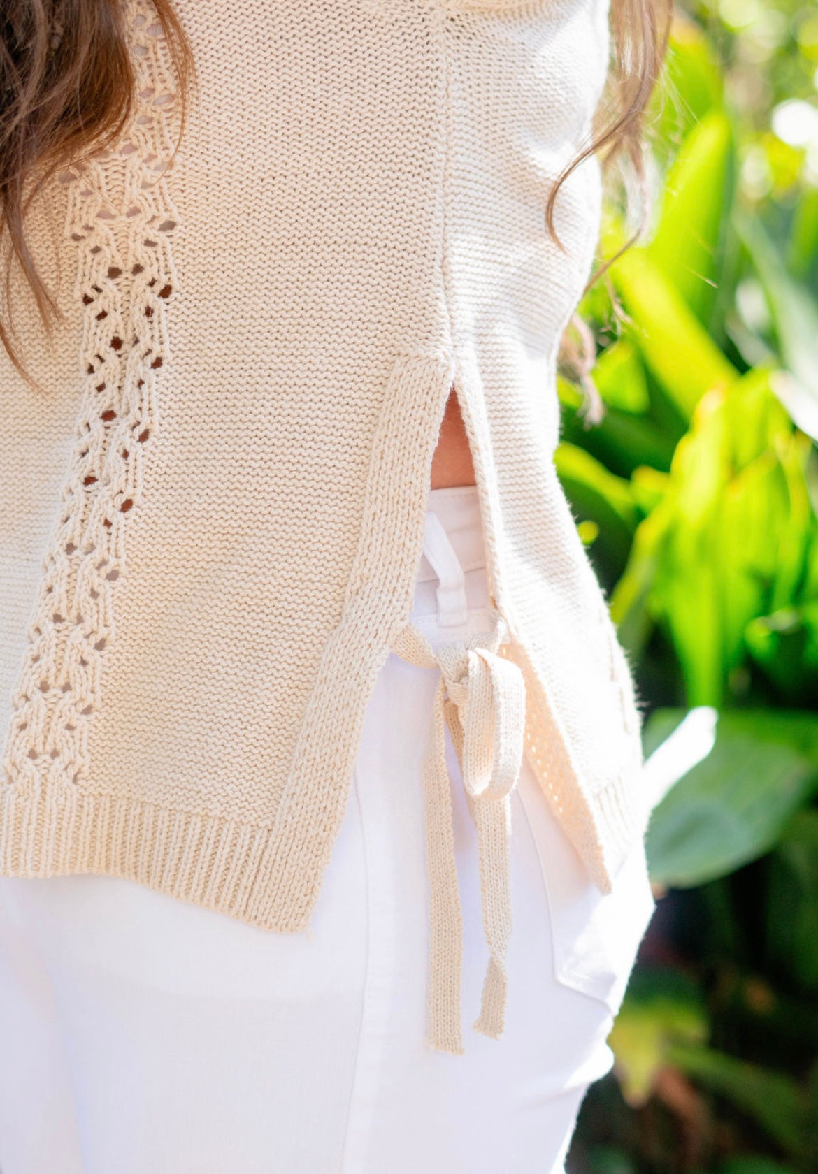 Tie Cream Top