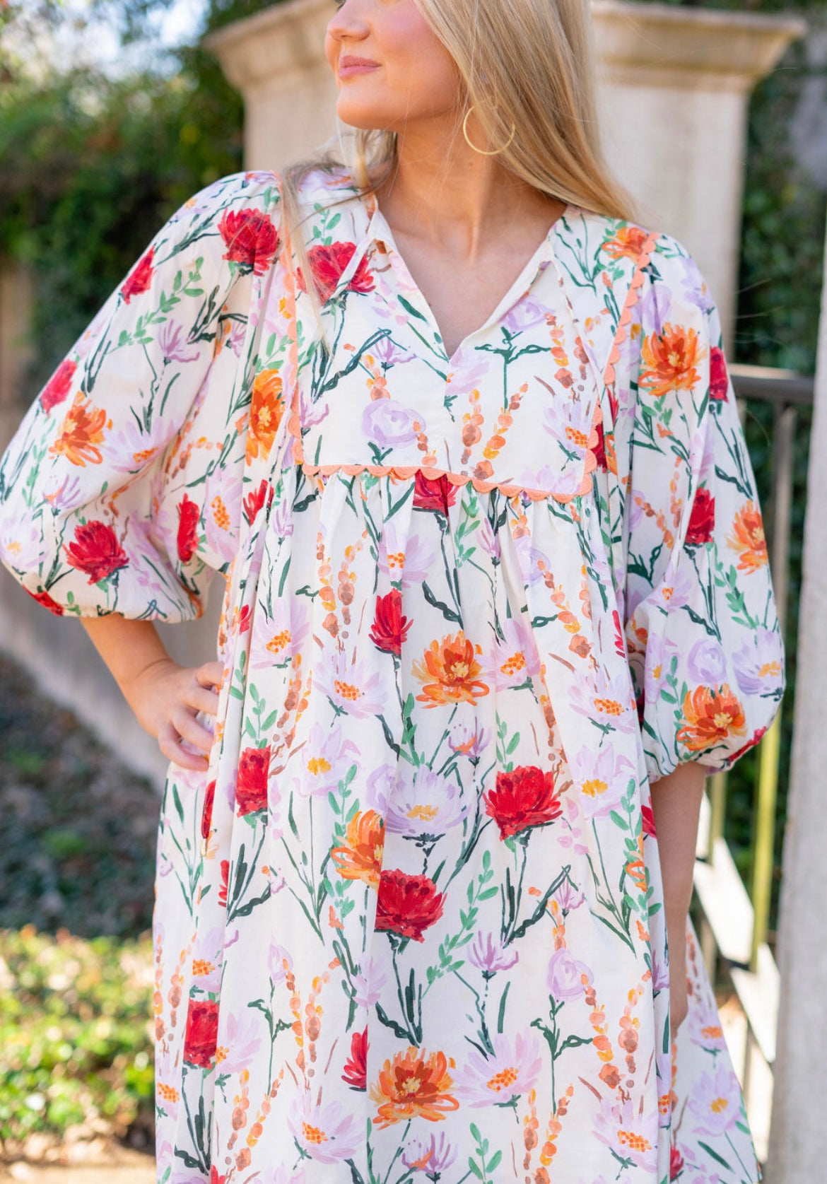 Red Floral Dress