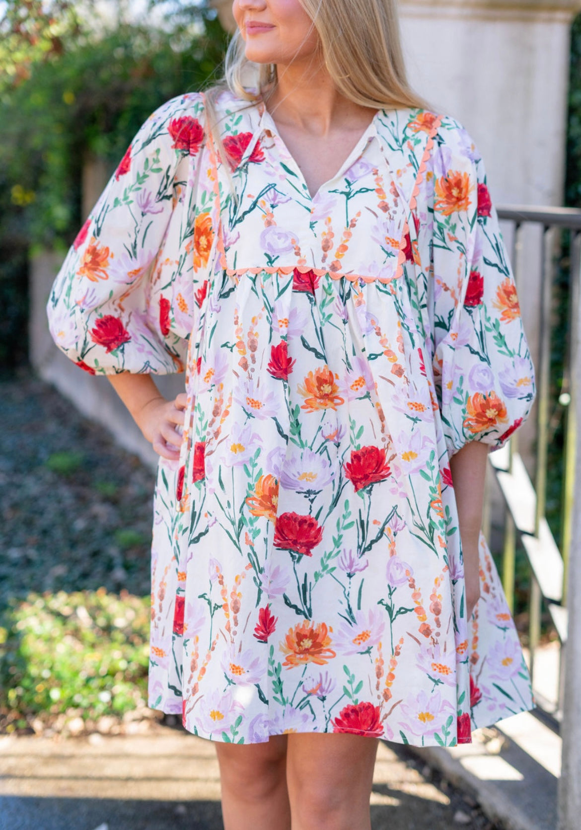 Red Floral Dress