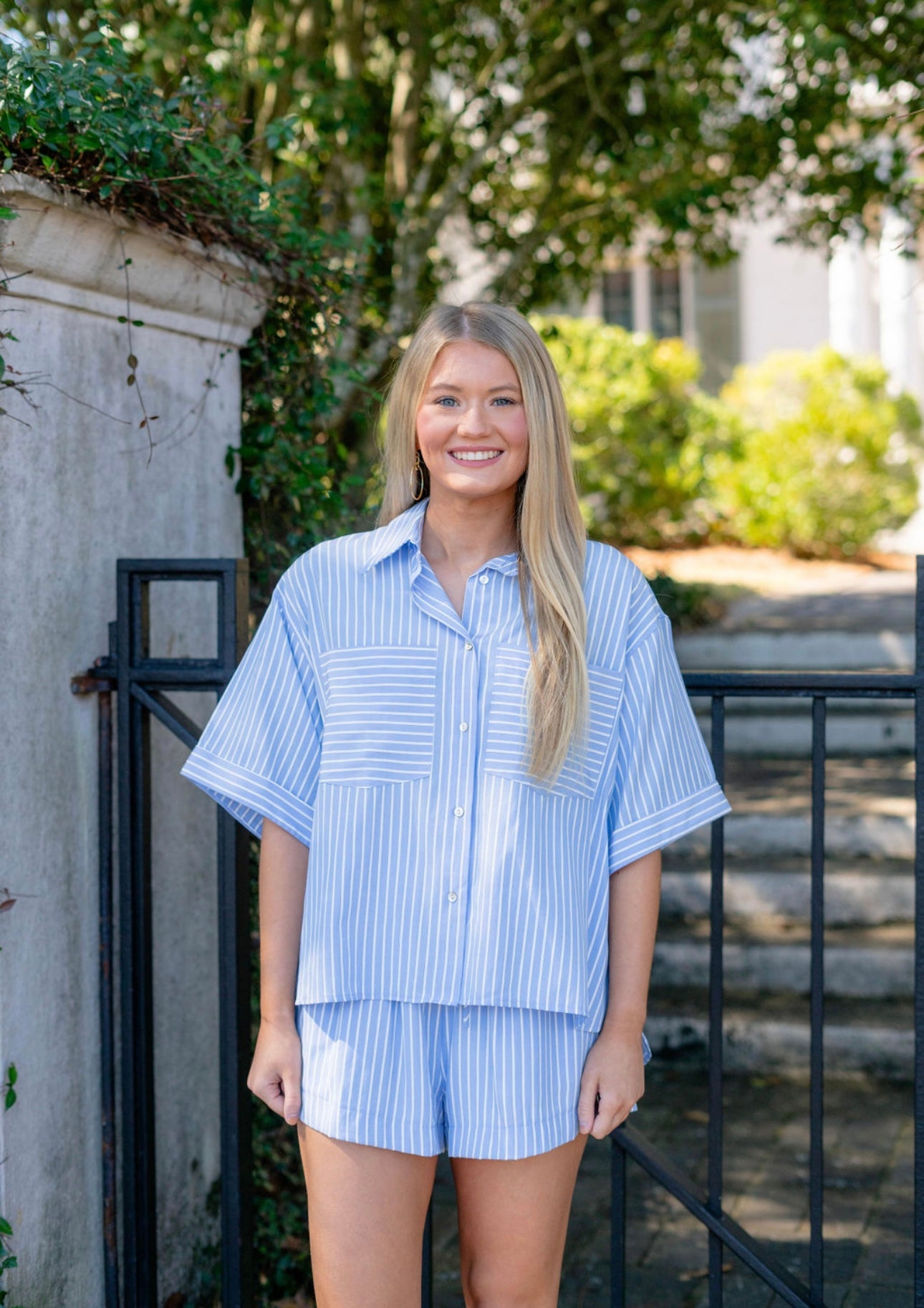 Striped Set Top