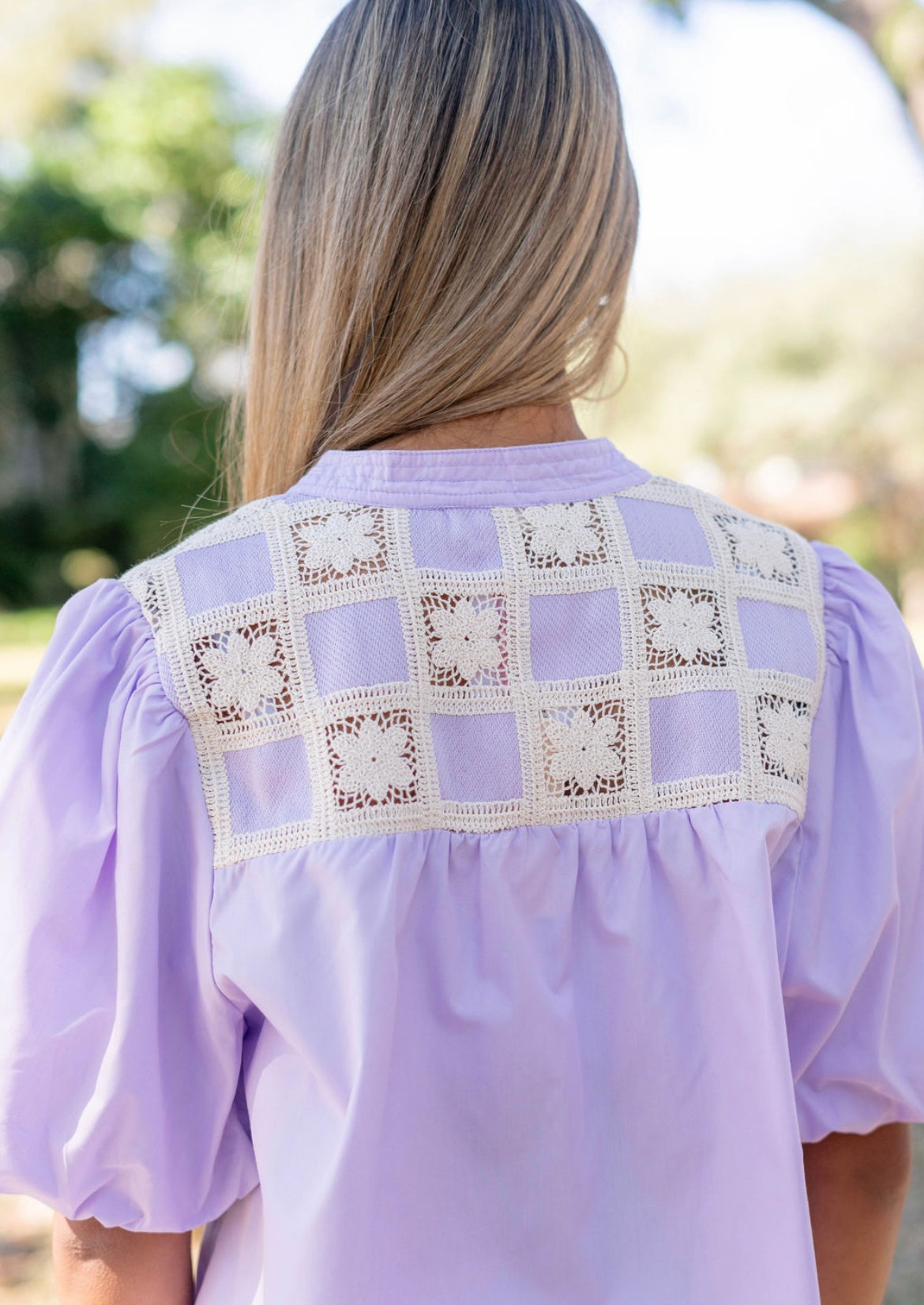 Lilac Crochet Top