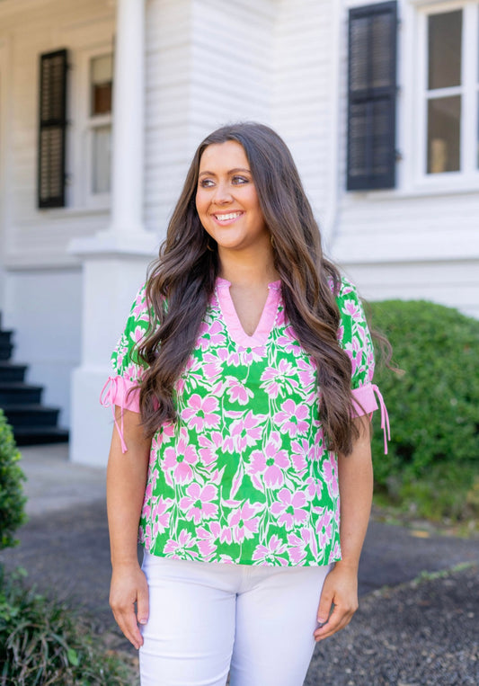 Scallop Trim Blouse