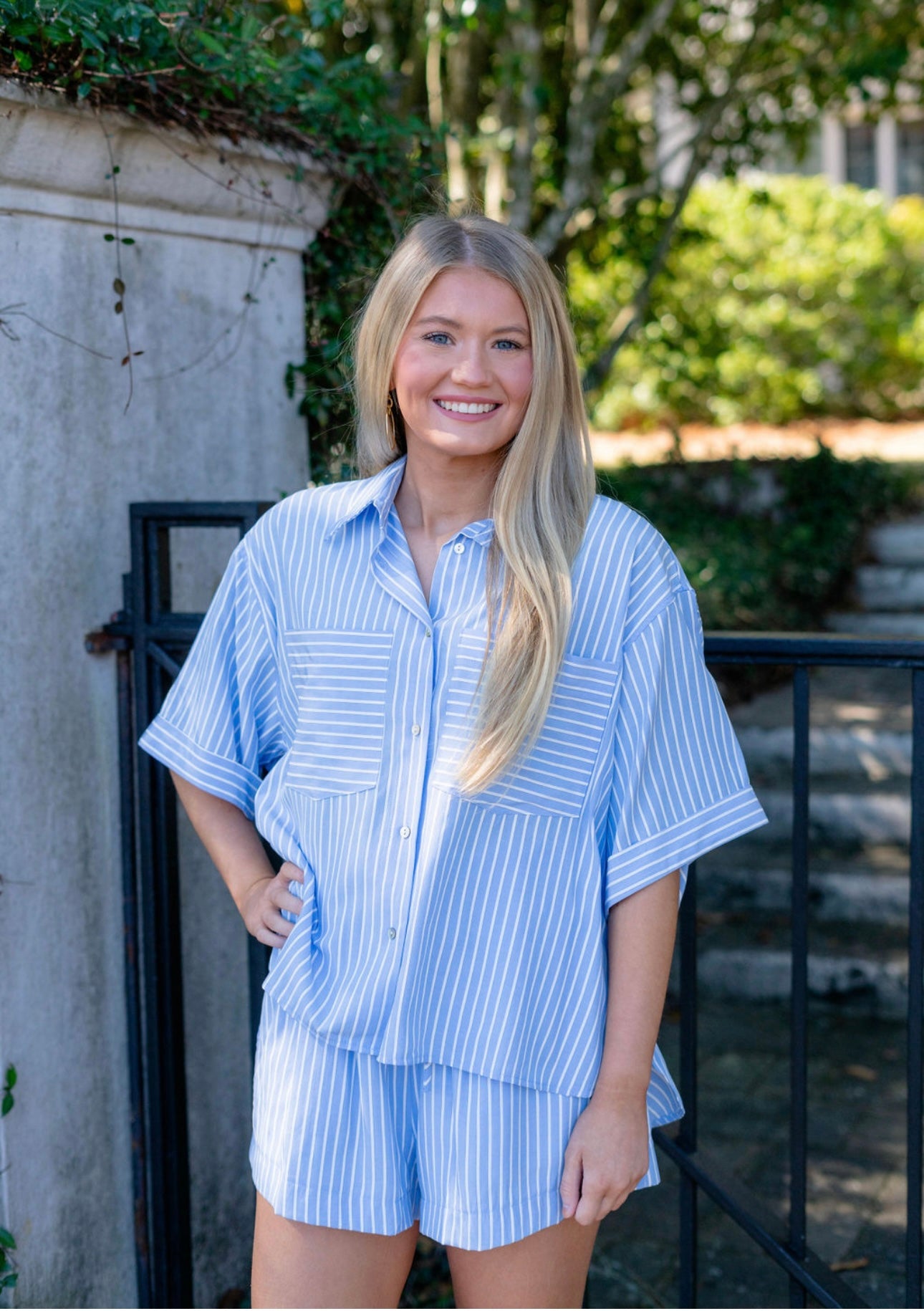 Striped Set Top